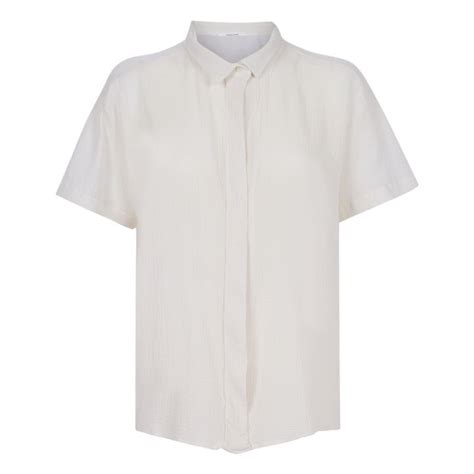 Pomand Re Short Sleeve Cotton Crepe Shirt White Smallable