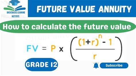 How To Calculate Future Value Grade 12 Financial Mathematics Youtube