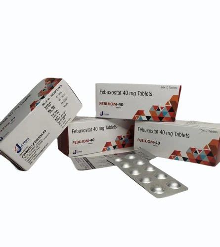 Allopathic FEBUJOM 40:-Febuxostat 40 mg Tablets, in Pan India at Rs 150 ...