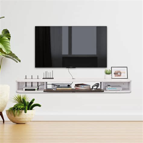 Floating Tv Consolewall Mounted Media Console Tv Cabinet Floating Tv Stand Entertainment Shelf