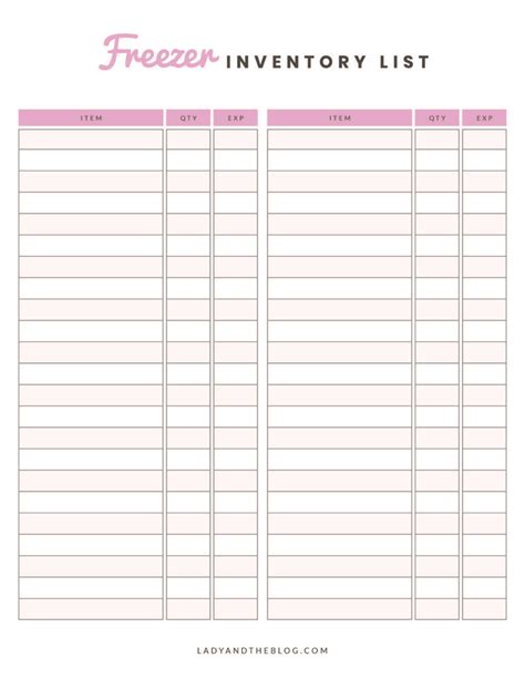 Free Freezer Inventory Printable The Best Way To Inventory Your Kitchen