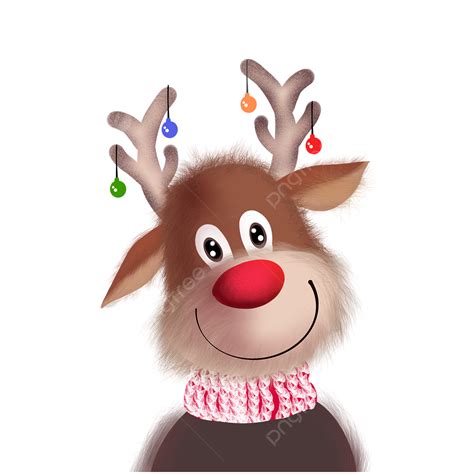 Reindeer Red Nose Rudolph Christmas New Year Merry Christmas Happy New