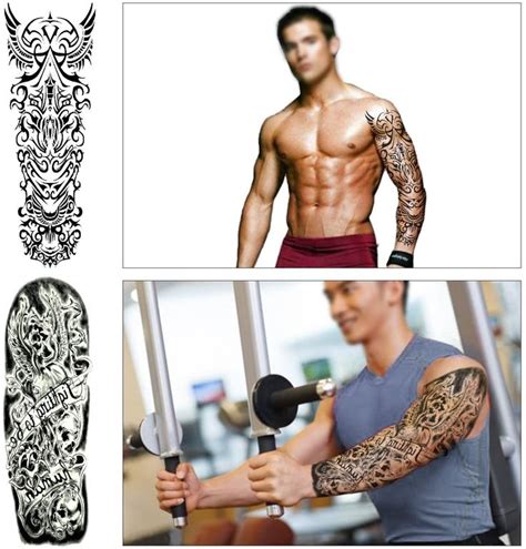 Konsait Full Arm Tempor Re Tattoos Extra Tempor R T Towierung Schwarz