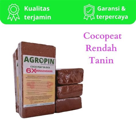 Jual Media Tanam Hydroponic Cocopeat LOW EC TANIN FREE Mengembang6x