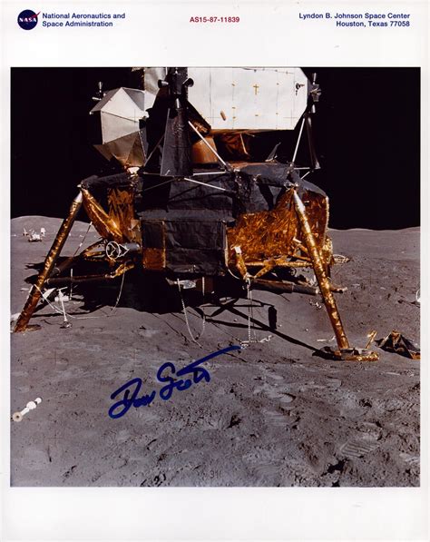 At Auction David R Scott Signed Nasa Original 10x8 Inch Colour Photo