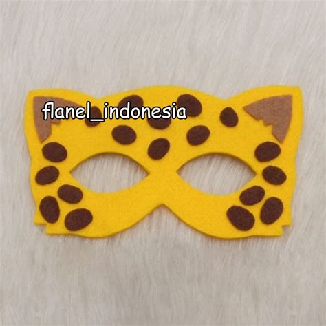 Jual Topeng Hewan Liar Cheetah Topeng Bahan Flanel Premium Topeng