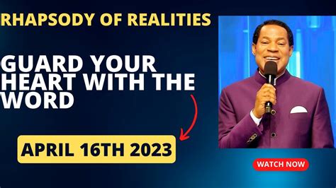 Rhapsody Of Realities Today April 16 2023 Audio YouTube