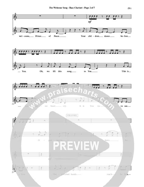 The Welcome Song Bass ClarinetSheet Music PDF Pocket Full Of Rocks