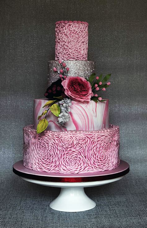 Make Rose Ruffle Cakes Frilled Fondant Sugar Ruffles In Minutes Wedding Cakes Cake