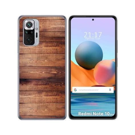 Funda Gel Tpu Para Xiaomi Redmi Note 10 Pro Diseño Madera 02 Dibujos