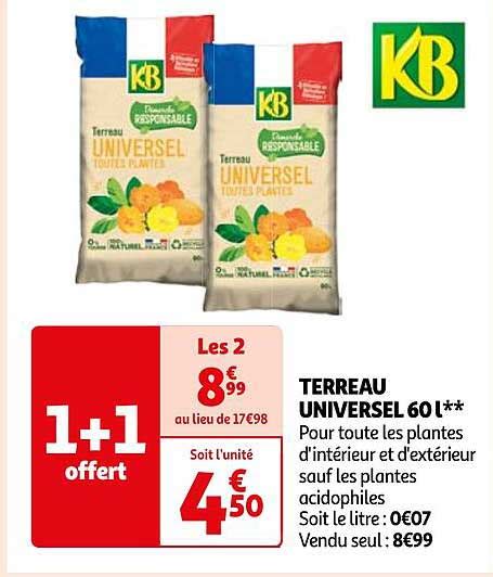 Promo Terreau Universel 60 L Chez Auchan ICatalogue Fr