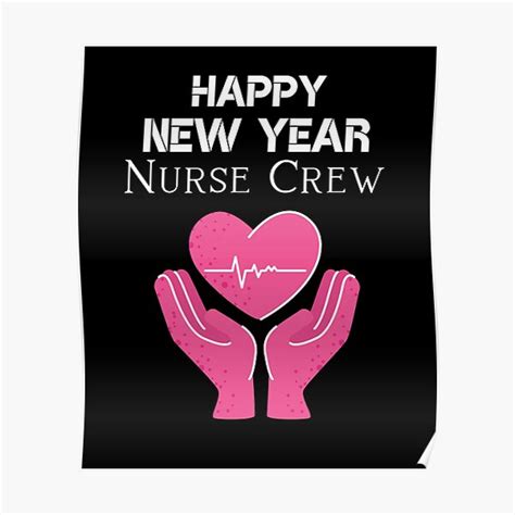 Happy New Year Hospital Nurse Crew For Nurses And Doctors 2022 Poster