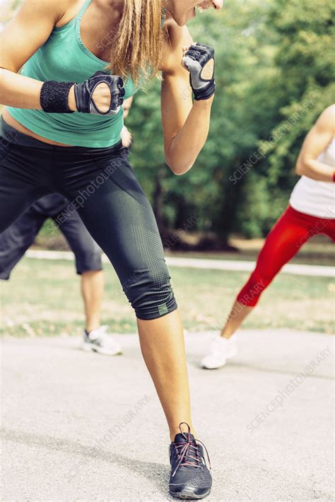 Kickboxing training outdoors - Stock Image - F024/8728 - Science Photo ...