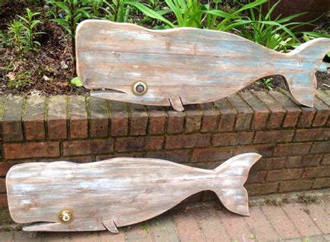 Whale Sign Driftwood Colour Beach House Weathered By Castawayshall