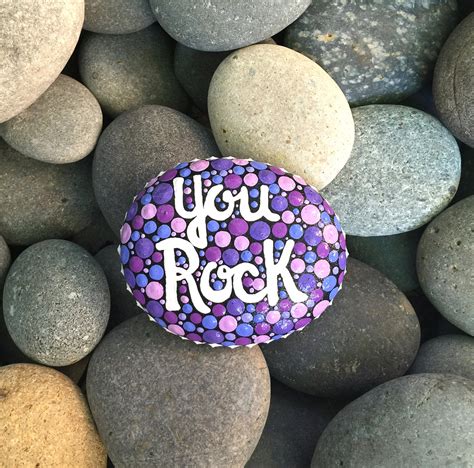 Hand painted rock / you rock / painted rocks / painted stones | Etsy