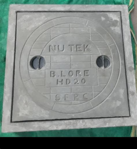 Gray Steel Fiber Reinforced Concrete Sfrc Manhole Frame Cover Size