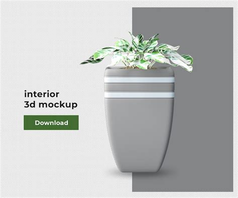 Premium Psd Decorative Plants In Pots