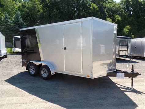 7x14 Enclosed Trailer 7000 Lb Gvwr Ramp Side Door 66 Int Ht Silverblack Id029266