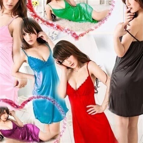 Women Sexy Lace Lingerie Sling Dress Sleepwear Nightdress Shopee Singapore