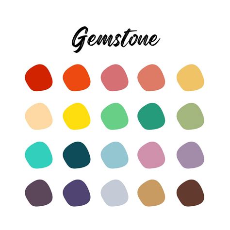 Gemstone Digital Art Color Palette - Etsy