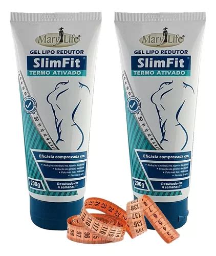 Mary Life Kit 2 Gel Lipo Redutor Slimfit 1 Fita Métrica