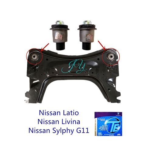 1pcs Nissan Latio Livina Front Cross Member Bush Subframe Bush