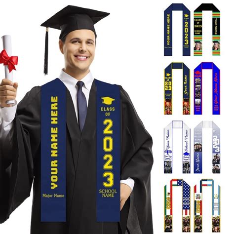 Betenshtresk Custom Congratulations Graduation Sash Personalized Graduation Ts Stole