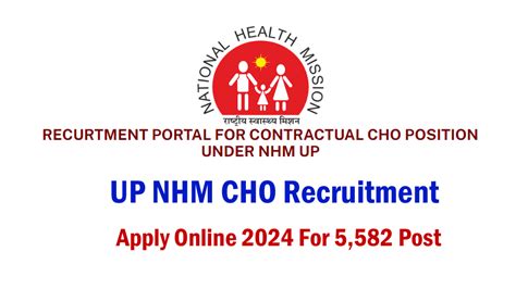 Up Nhm Cho Recruitment Notification For Post Community