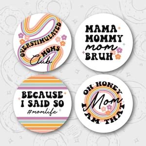 Mom Car Coaster PNG Bundle Mama Coaster Designs Retro Coaster