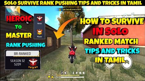 Solo Ranked Survive Tips And Tricks In Tamil Br Ranked Survival Time