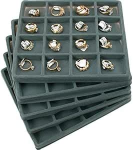 Amazon Findingking Gray Slot Size Jewelry Display Tray