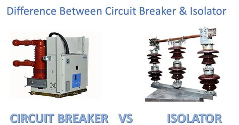 What Is Difference Between Isolator And Circuit Breaker Electrical MCQS