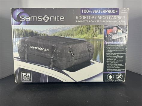 Samsonite Car Rooftop Cargo Carrier 100 Waterproof 15 Cubic Ft Easy