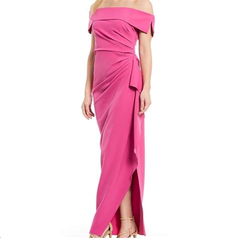 Vince Camuto Dresses Vince Camuto Pink Off The Shoulder Column