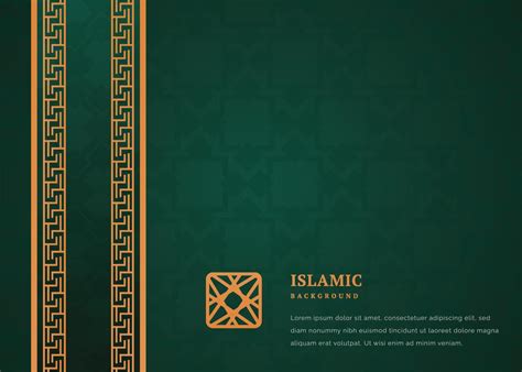 Green Minimal Islamic Geometric Pattern Design Greeting Card 17125285 ...