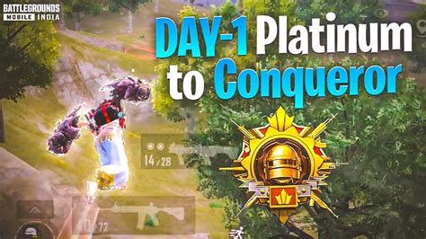 DAY 1 Platinum To Conqueror In BGMI IPhoneXR 11 12 13 14 14pro