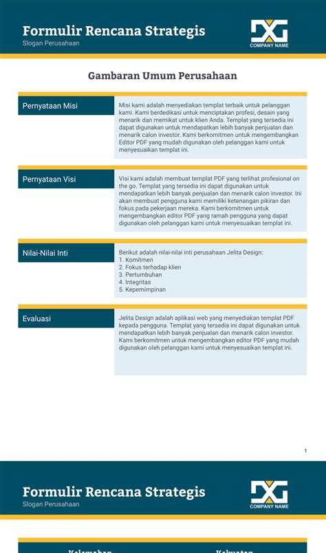 Rencana Strategis Templat Pdf Jotform