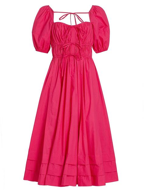 Buy Ulla Johnson Palma Peasant Midi Dress Orchid At Off