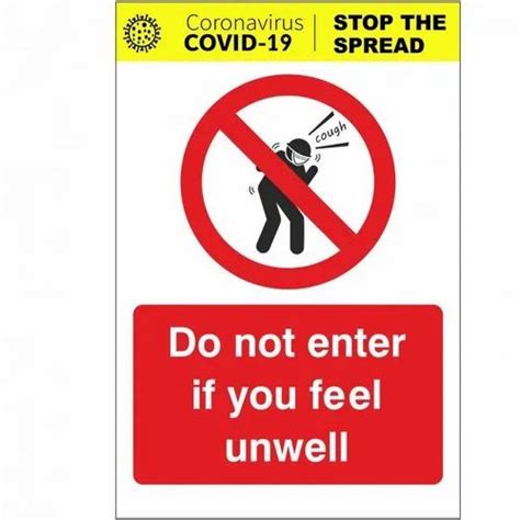 Metal Black coronavirus 19 safety sign board, Shape: Rectangular in ...