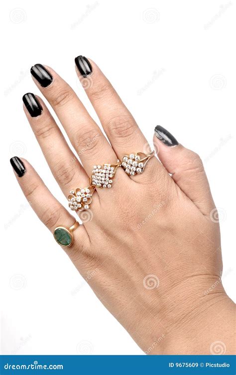 Diamond Rings In Hand Stock Image Image Of Bridal Rings