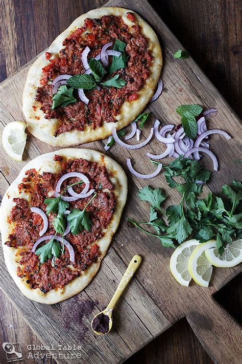 Turkish Flatbread “pizza” With Spiced Lamb Lahmacun Global Table