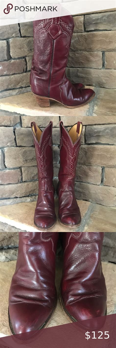 Vintage Black Label Tony Lama Cowboy Boots Sz Boots Cowboy Boots