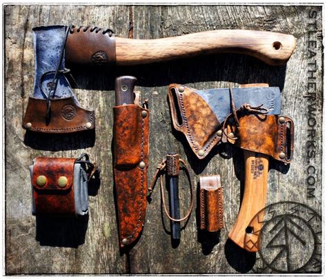 My bushcraft kit from STLeatherworks.com. Bushlore knife, Gränsfors ...