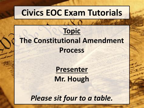 Constitutional Amendment Process Presentation