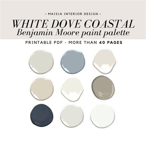 Coastal Color Palette WHITE DOVE Benjamin Moore Color Palette Whole