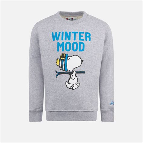 Boy Crewneck Grey Sweatshirt With Snoopy Print Snoopy Peanuts™ Speci