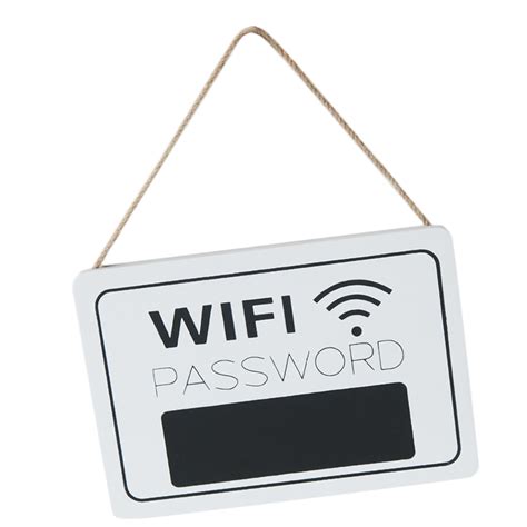 Enkelzijdige Wifi Wachtwoord Krijtbord Muur Opknoping Houten Plaquette