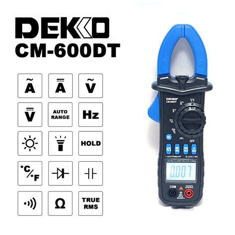 Jual Dekko CM 600DT Digital AC DC Clamp Meter True RMS 600A