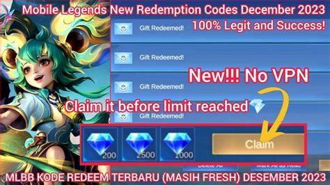 Mobile Legends Redeem Codes December Mlbb Redeem Codes