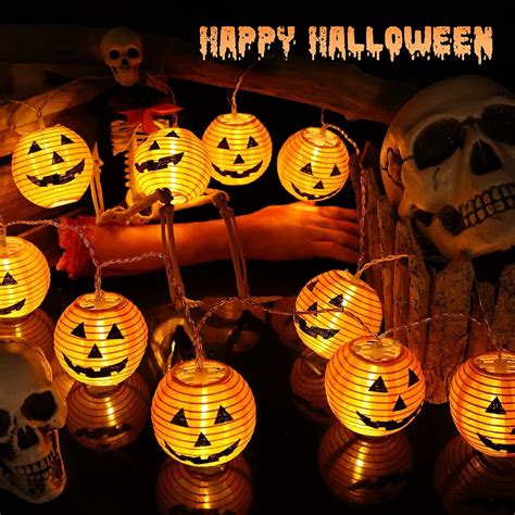 Sunlisky Halloween Dekoration Lichterkette M Leds D K Rbis Lampio